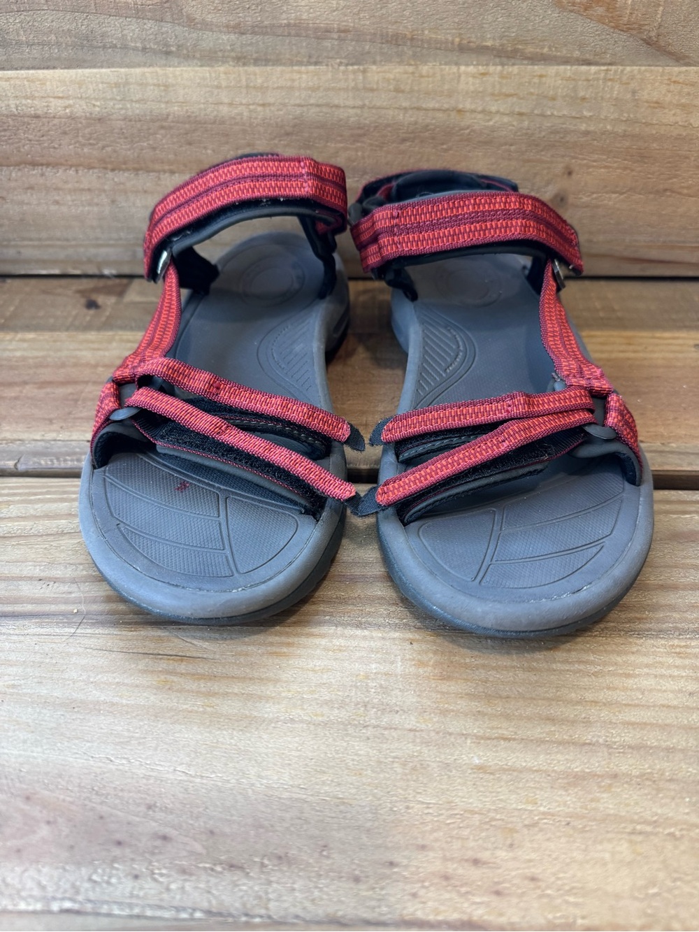 Teva Red and Gray Strappy Outdoor Sandals
